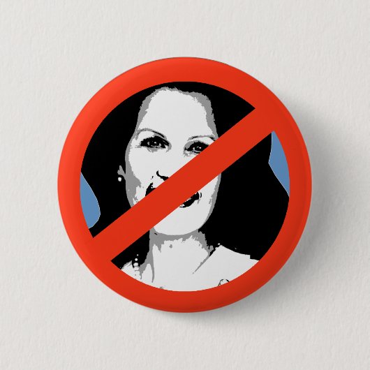 ANTI-BACHMAN: Anti-Michelle Bachman Ronde Button 5,7 Cm (Voorkant)