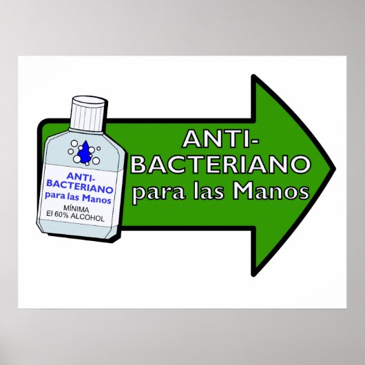 Anti-Bacteriano Para Las Manos Poster (Voorkant)