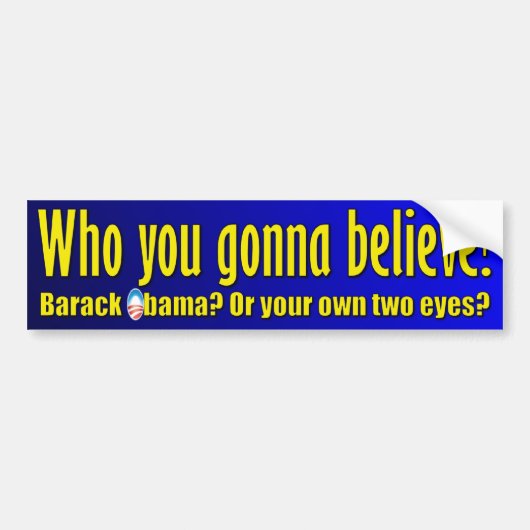 Anti-Barack Obama Design Bumpersticker (Voorkant)