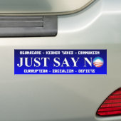 Anti-Barack Obama Design Bumpersticker (Op auto)