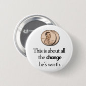 ANTI BARACK OBAMA RONDE BUTTON 5,7 CM (Voorkant /achterkant)