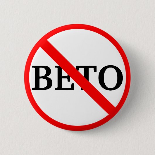 Anti Beto O'Rourke Ronde Button 5,7 Cm (Voorkant)