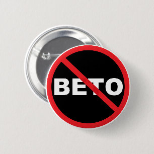 Anti-Beto populaire vetgedrukte tekst Ronde Button 5,7 Cm