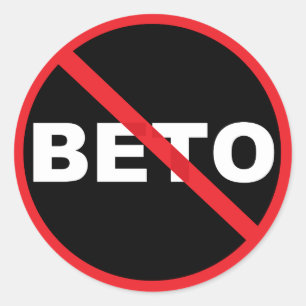 Anti-Beto Pro-Ted Cruz populair politiek Ronde Sticker
