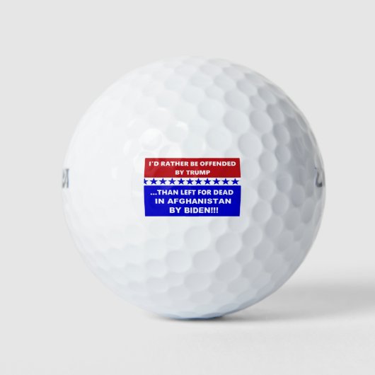 Anti Biden Afghanistan Left For Dead Golfballen (Voorkant)