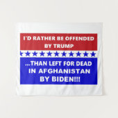 Anti Biden Afghanistan Left For Dead Wandkleed (Voorkant (horizontaal))