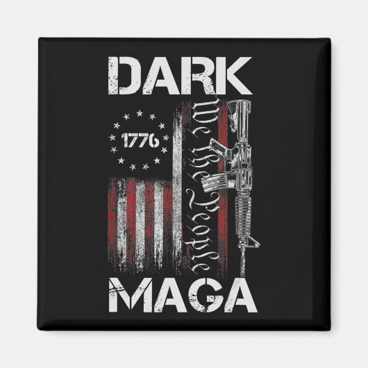 ANTI-BIDEN DARK MAGA SUPPORT TRUMP MAGNEET (Voorkant)