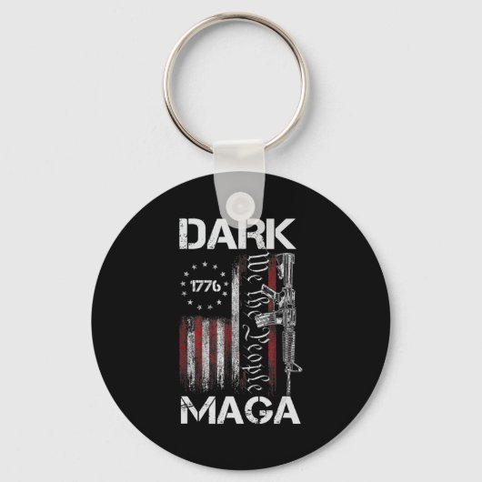 ANTI-BIDEN DARK MAGA SUPPORT TRUMP SLEUTELHANGER (Voorkant)