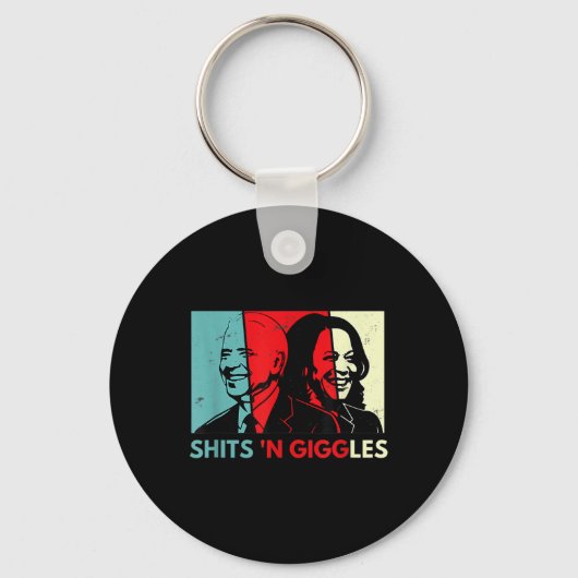 Anti Biden Harris S &#';n Giggles Politieke Gift 1 Sleutelhanger (Voorkant)