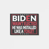Anti-Biden, Joe Biden, als een toilet - anti-Biden Post-it® Notes (Voorkant)