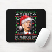 Anti-Biden Merry St. Patricks Day Ugly Kerstmis.p Muismat (Met muis)