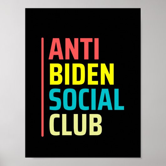 Anti Biden Social Club Poster (Voorkant)
