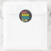 Anti Biden Social Club Ronde Sticker (Tas)