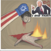 Anti biden Sticker biden genocide (Voorkant)