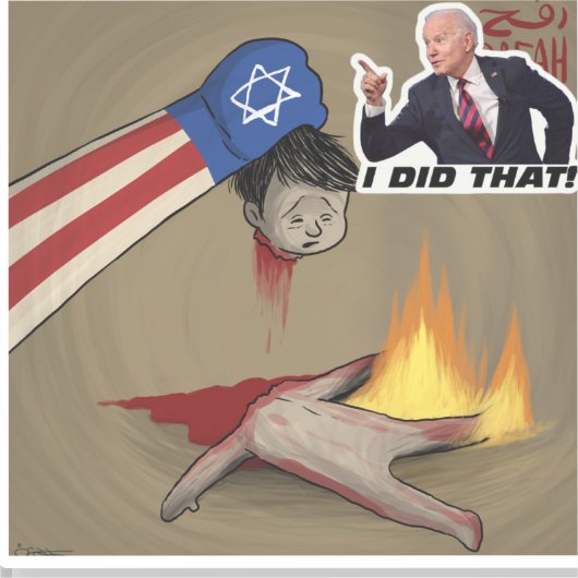 Anti biden Sticker biden genocide (Voorkant)