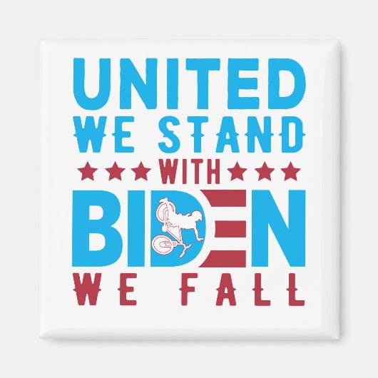 Anti-Biden, United We staan met Biden We Herfst Magneet (Voorkant)