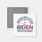 Anti-Biden Voter is eigenaar van mijn gasgeld Magneet (Voorkant / Achterkant)