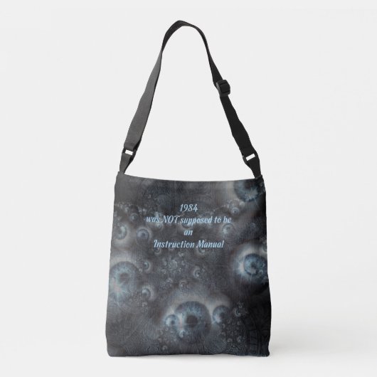 Anti-Big Brother Orwellian-thema Crossbody Tas (Achterkant)