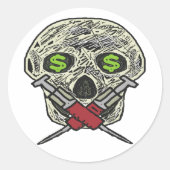 Anti Big Pharma Ronde Sticker (Voorkant)