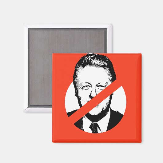 ANTI-BILL CLINTON MAGNEET (Voorkant / Achterkant)