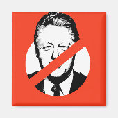 ANTI-BILL CLINTON MAGNEET (Voorkant)