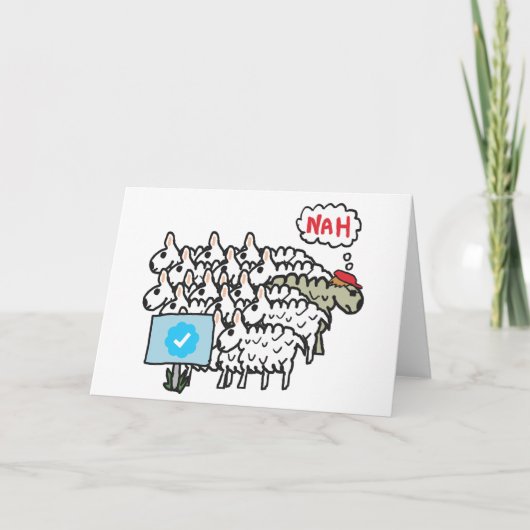 Anti-blauw vinkje kaart (Voorkant)