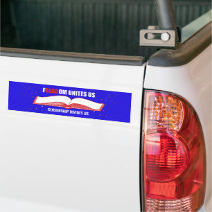 Anti Boek Banning Blue Bumpersticker