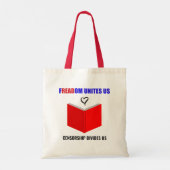 Anti Boek het Verbannen Logo Stijl Tote Bag (Achterkant)
