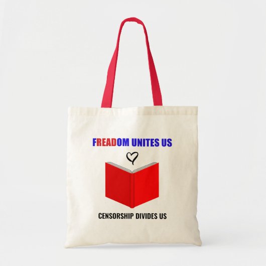 Anti Boek het Verbannen Logo Stijl Tote Bag (Voorkant)