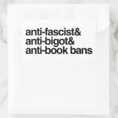 Anti-boek verboden rechthoekige sticker (Tas)