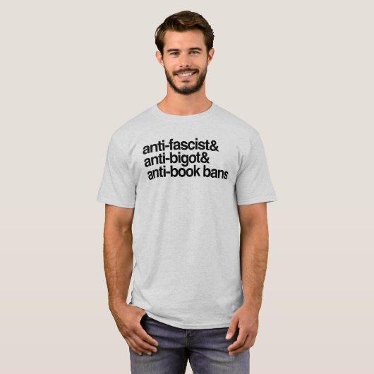 Anti-boek verboden t-shirt (Voorkant volledig)