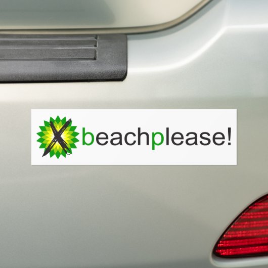 Anti-BP Beach Bumpersticker (Op auto)