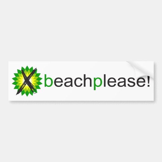 Anti-BP Beach Bumpersticker (Voorkant)