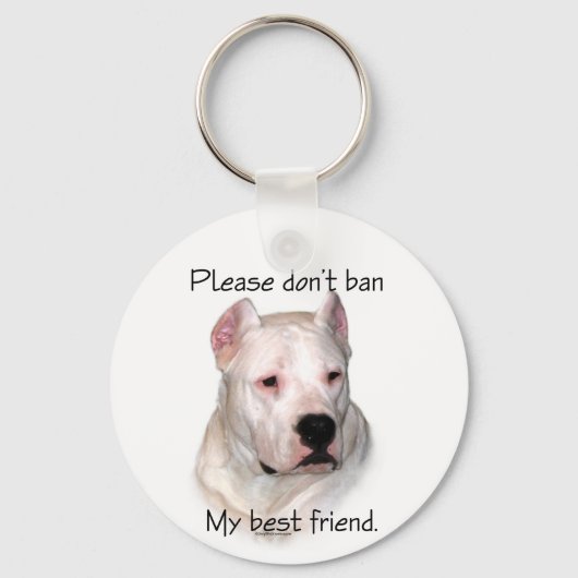 Anti-BSL Dogo Argentino Sleutelhanger (Voorkant)