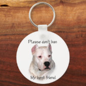 Anti-BSL Dogo Argentino Sleutelhanger (Voorkant)