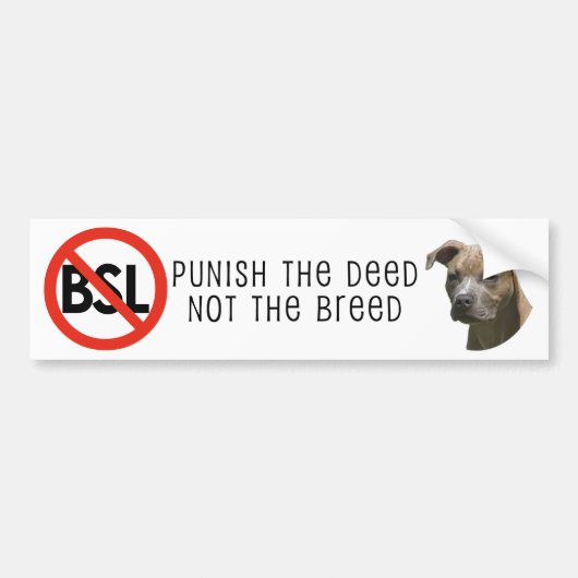 Anti-BSL-remmer Bumpersticker (Voorkant)