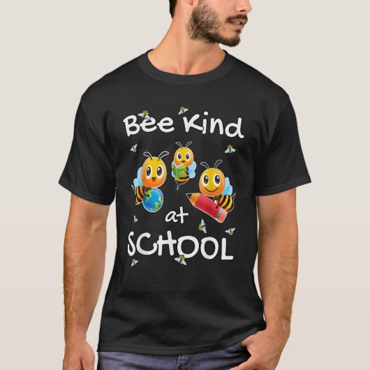 Anti Bully Bee Kind at School  For Children & Teac T-shirt (Voorkant)