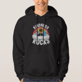 Anti Bullying Hippie Retro Teacher Rainbow Kindnes Hoodie (Voorkant)