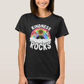 Anti Bullying Hippie Retro Teacher Rainbow Kindnes T-shirt (Voorkant)