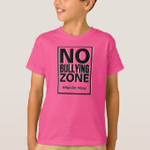 Anti-bullying Pink Shirt Day No Bullying Zone Shir (Voorkant)