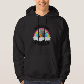 Anti Bullying Rainbow Hippie Music Teacher Kindnes Hoodie (Voorkant)