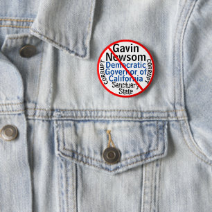 Anti-CA-democraat Gavin Newsom Naam wijzigen Ronde Button 5,7 Cm