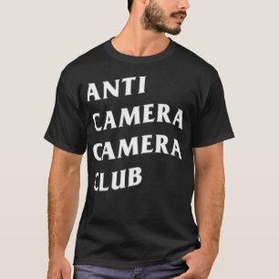 Anti-camera camera club zwart  t-shirt