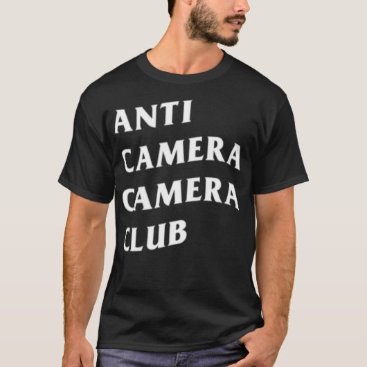 Anti-camera camera club zwart  t-shirt (Voorkant)