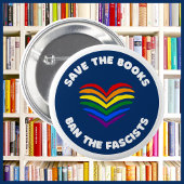 Anti-censuurboek Verbod Ronde Regenboog Hart Ronde Button 5,7 Cm