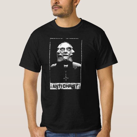ANTI-CHRIST, BRENG HET PRIESTM SATANIC-T-SHIRT T-SHIRT (Voorkant)