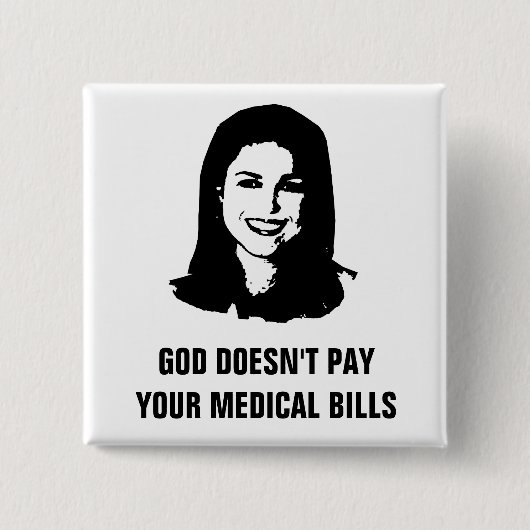 Anti-Christine O'Donnell Vierkante Button 5,1 Cm (Voorkant)