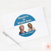 Anti Clinton Obama-Stickers Ronde Sticker (Envelop)