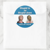 Anti Clinton Obama-Stickers Ronde Sticker (Tas)