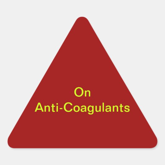 Anti-coagulanten Medische Grafieklabels Sticker (Voorkant)